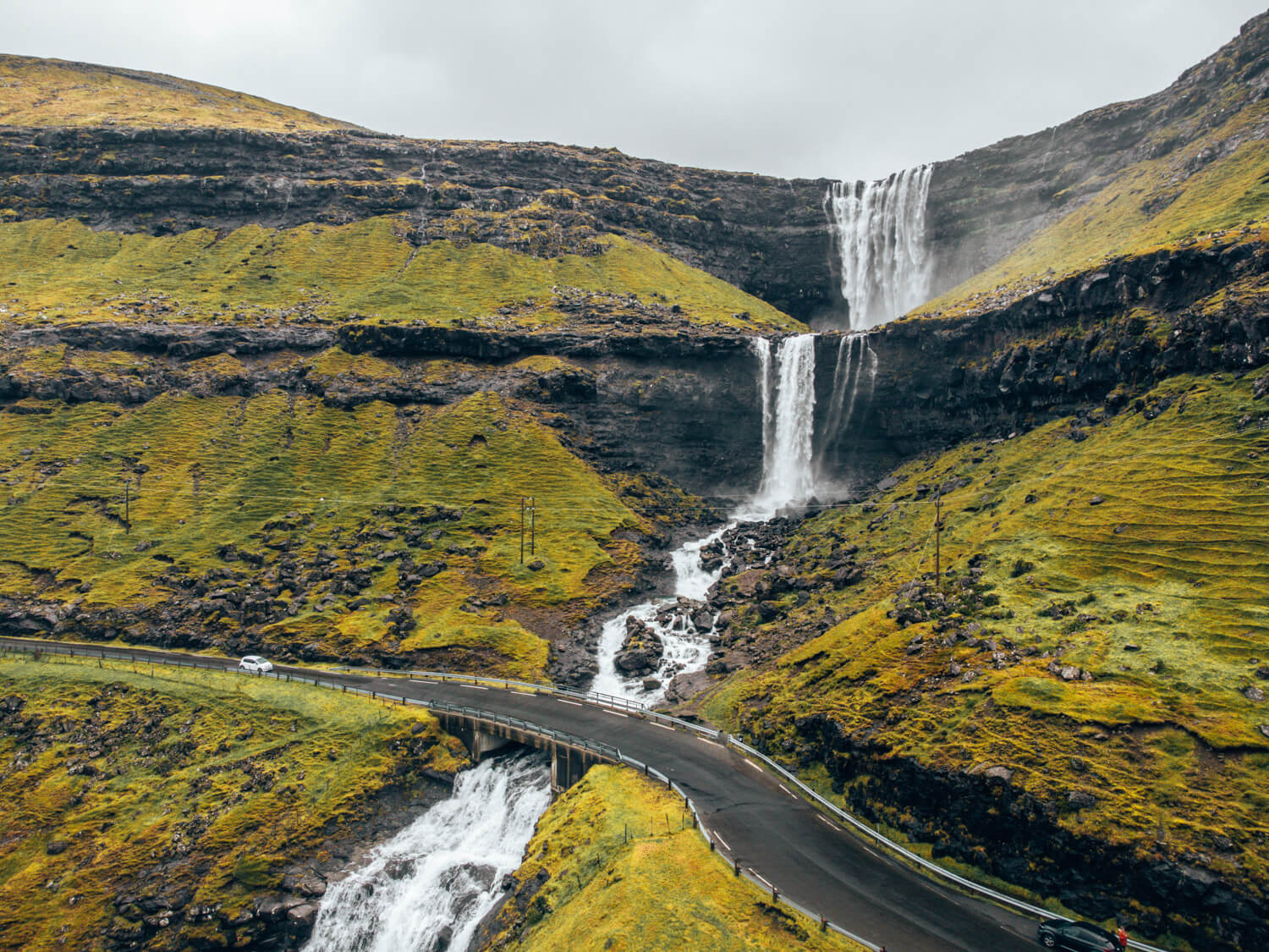 Faroe Islands travel guide - getting there - Fossa waterfall
