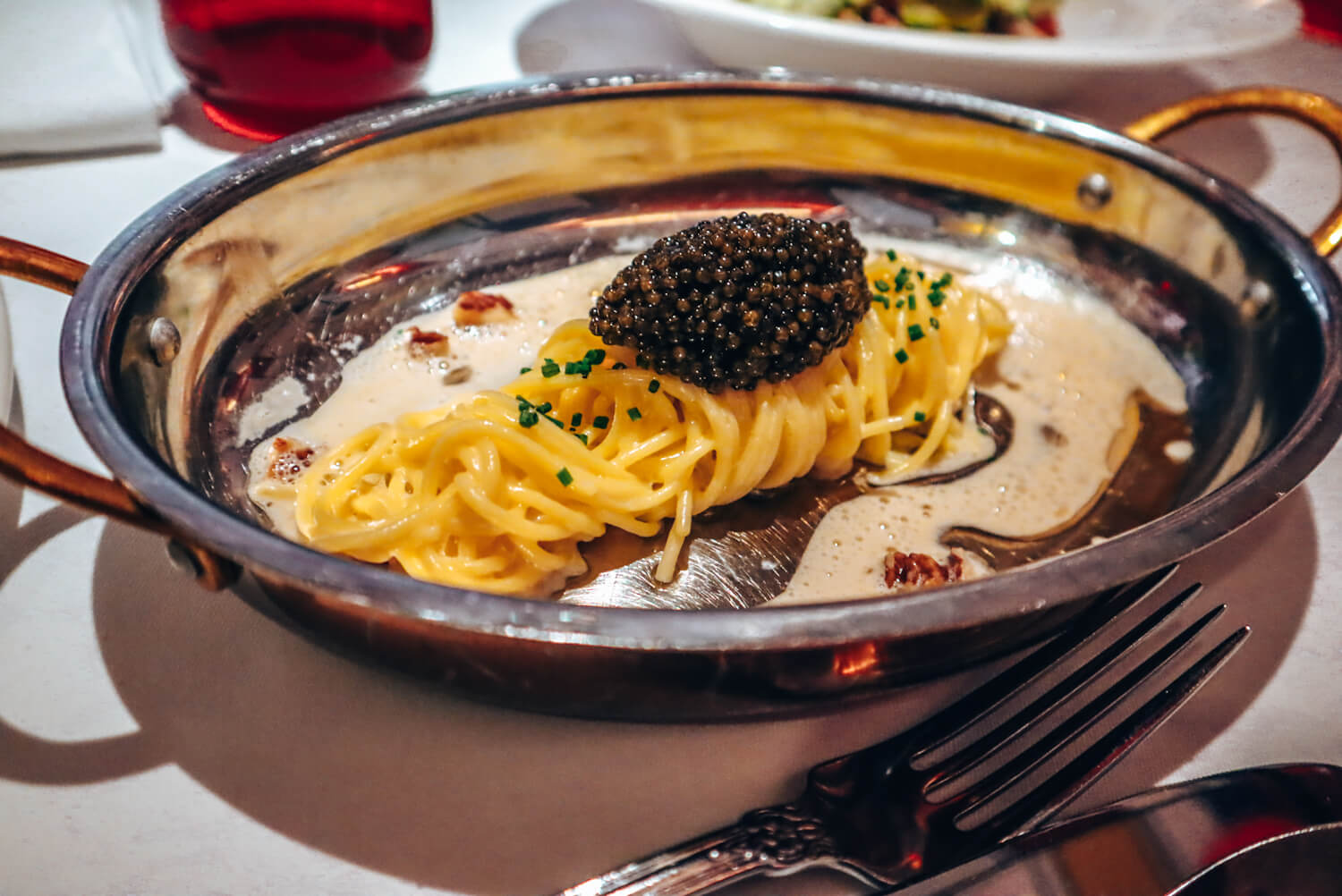 Pasta met caviaar